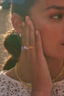 KNOTTED PEARL RING APRICOT